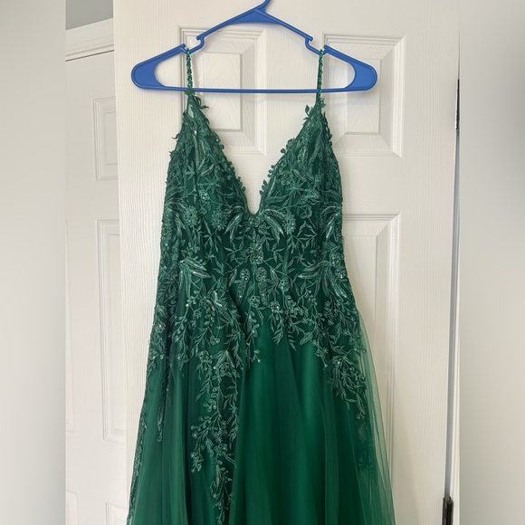JJs House Dresses Jjs House Prom Dress Green Floral Ball Gown Worn